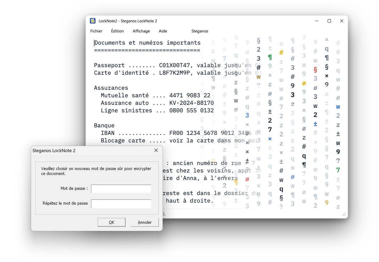 Steganos LockNote 2: Chiffrer des textes gratuitement