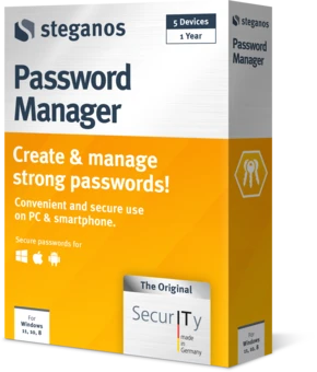 Steganos Password Manager packaging – right view